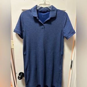Nike Dri Fit Blue Polo with Zippers Sz Small